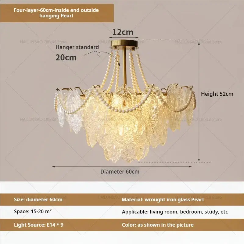Cream Crystal Chandelier
