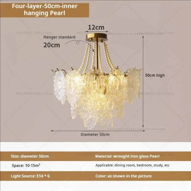 Cream Crystal Chandelier