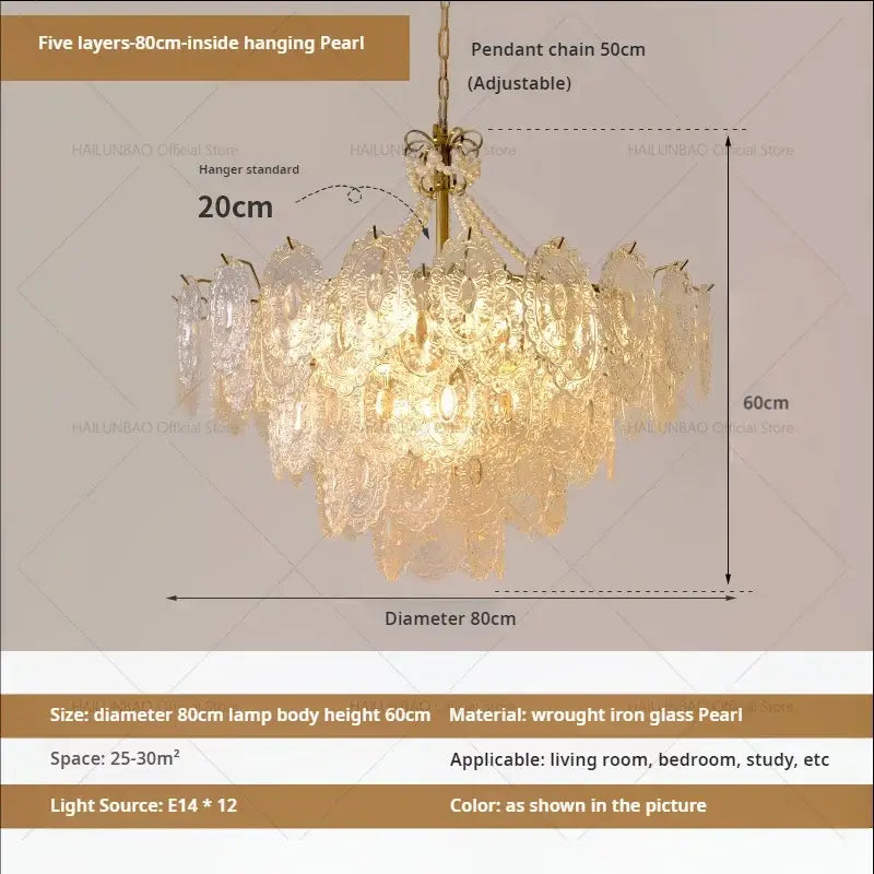 Cream Crystal Chandelier