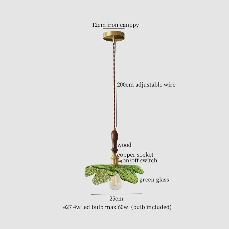 Green Glass Pendant Lamp