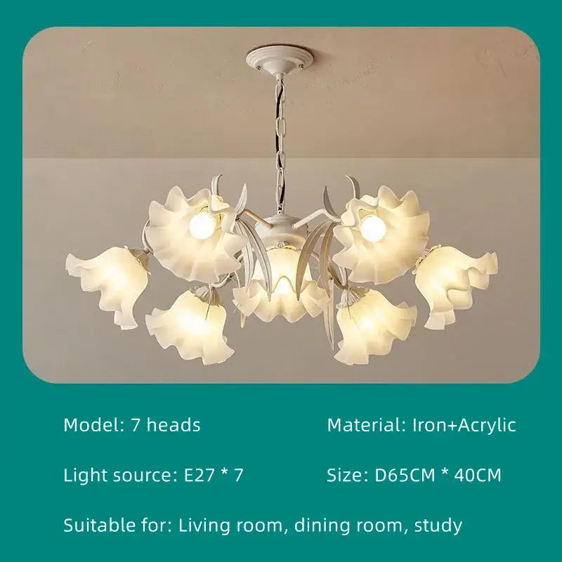 Green Flower Chandelier Light