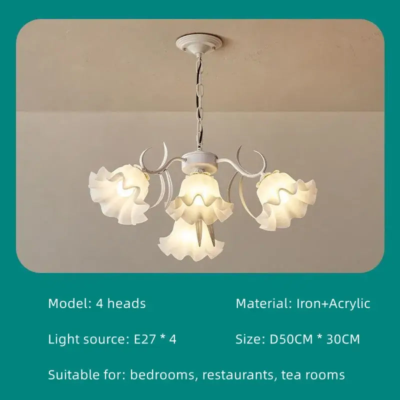 Green Flower Chandelier Light
