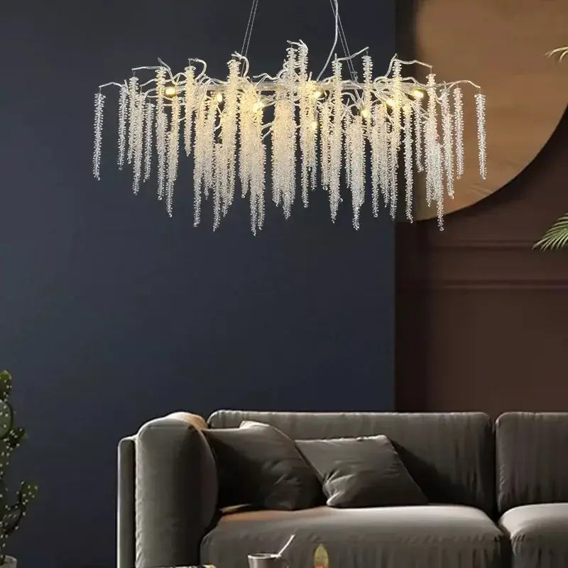 Gold Crystal Branch Light with French Romantic Style