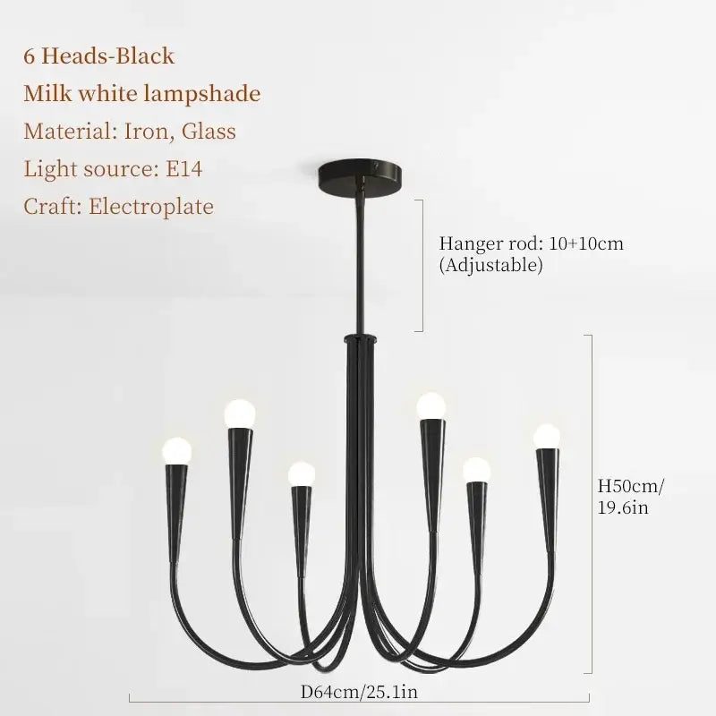 Gold Black Pendant Chandelier