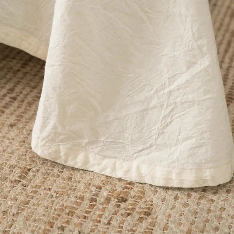 Cream Cotton Linen Bedding