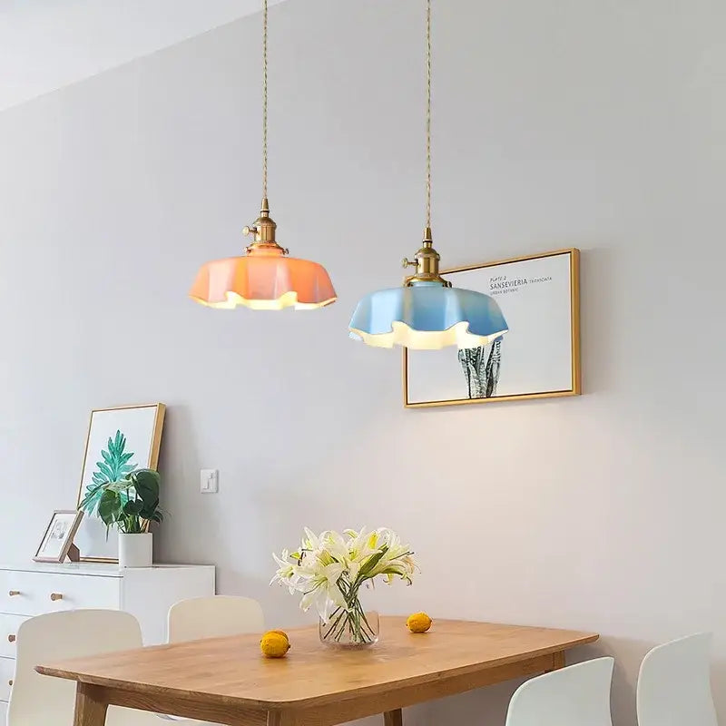 Mint Glass Pendant Light
