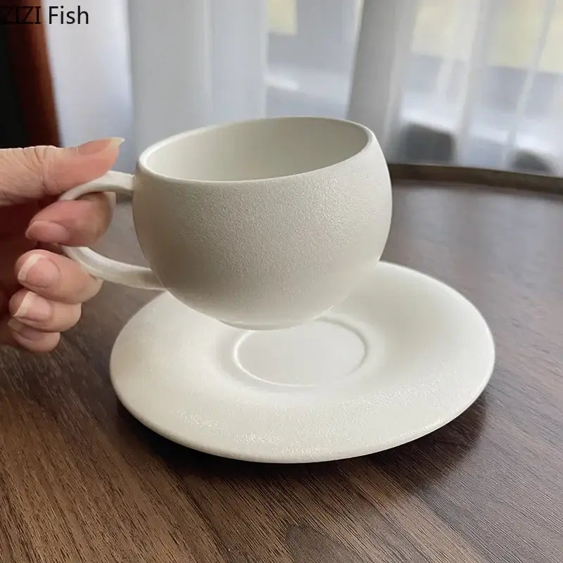 White Ceramic Cup Set
