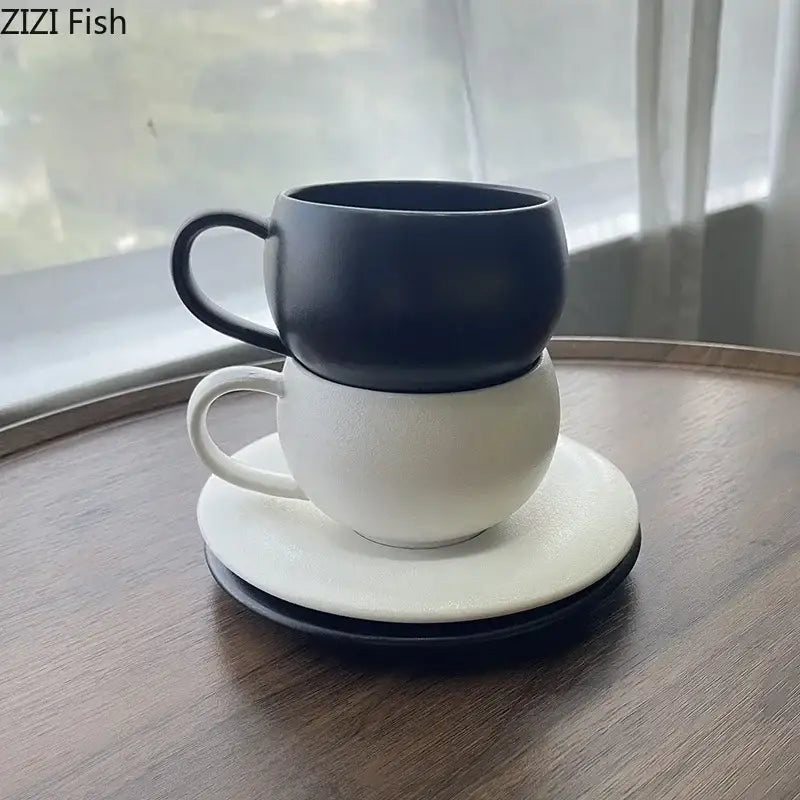 White Ceramic Cup Set