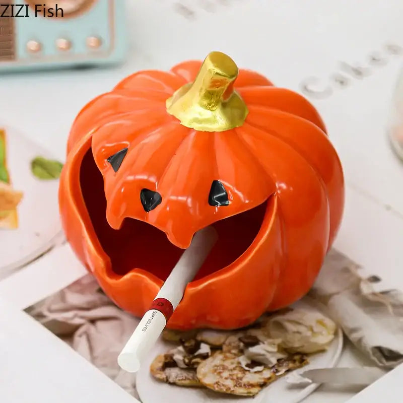 Ceramic Pumpkin Ashtray