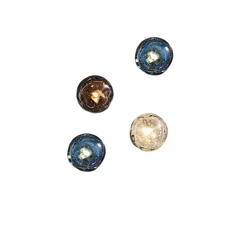 Blue Amber Glass Sconce