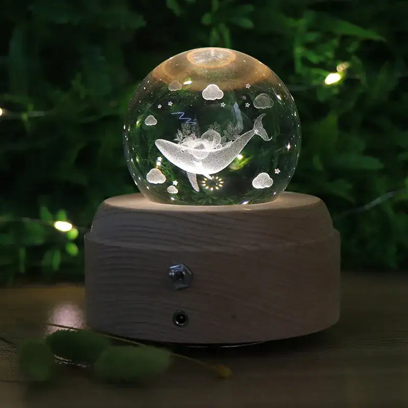 Wooden Crystal Music Box