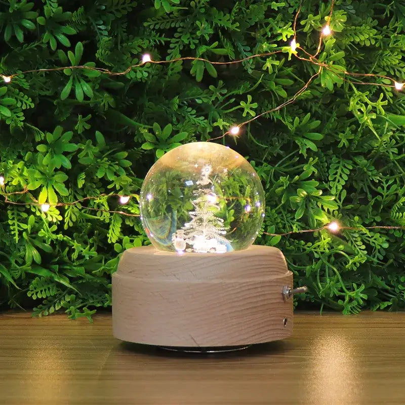 Wooden Crystal Music Box