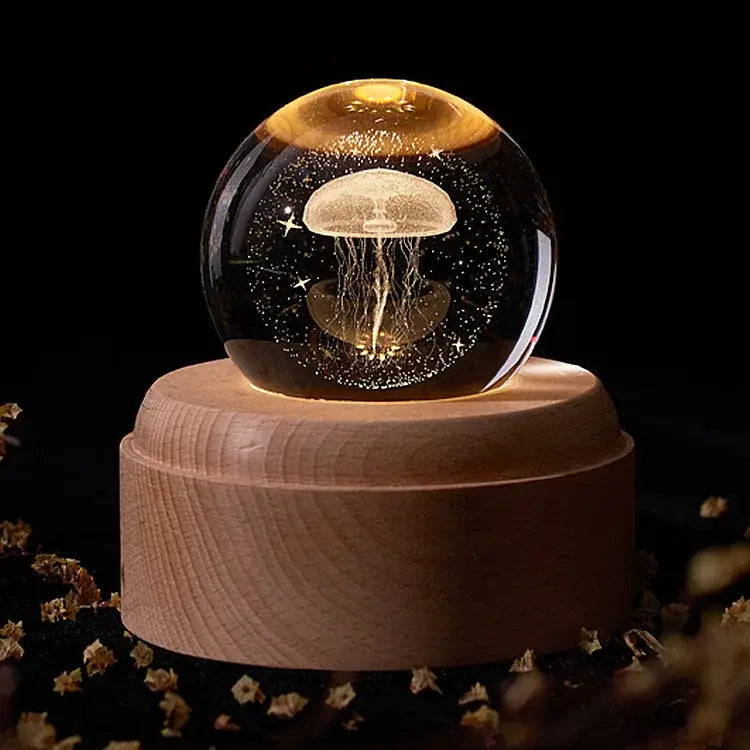 Wooden Crystal Music Box