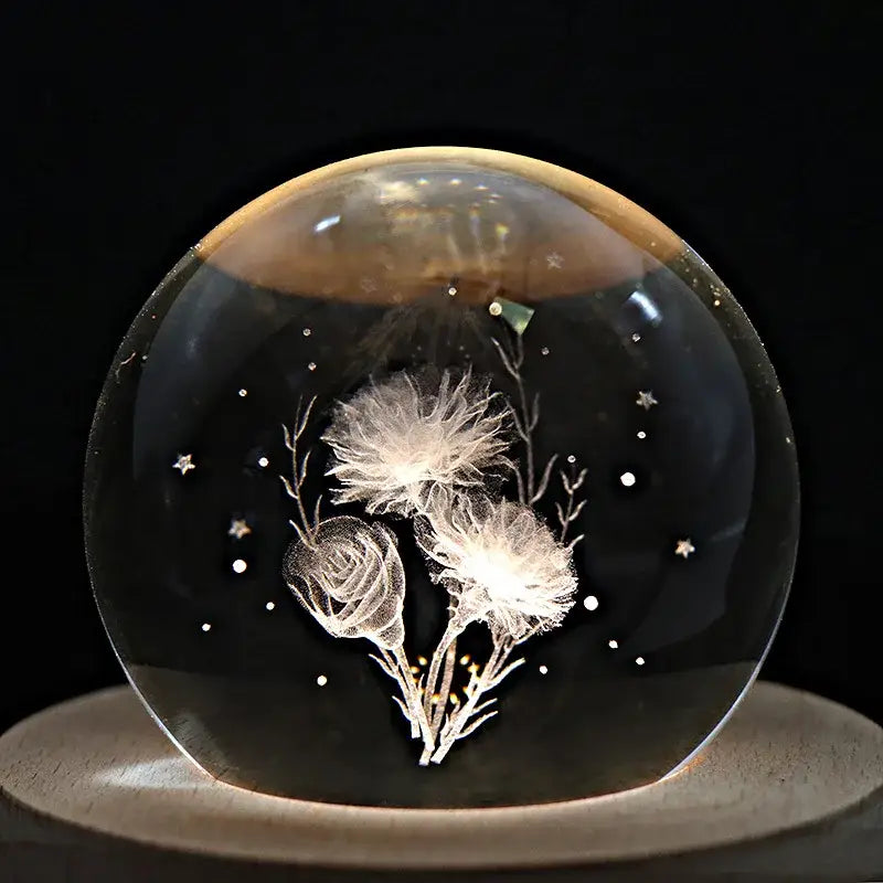 Wooden Crystal Music Box