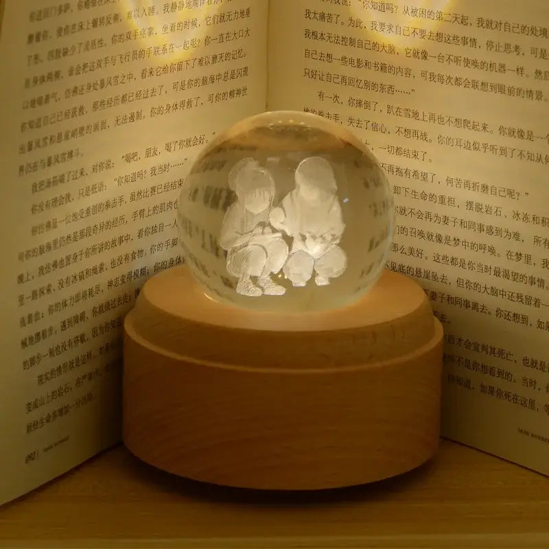 Wooden Crystal Music Box