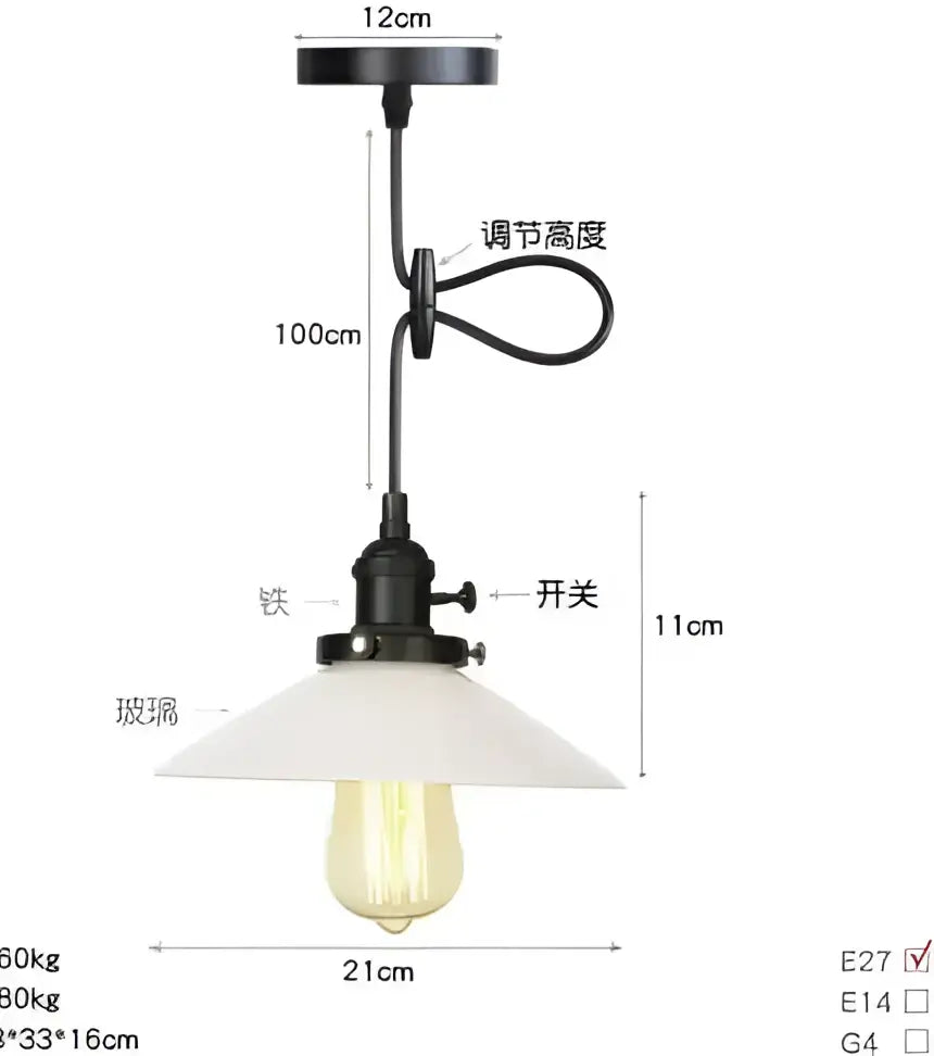 Amber Glass Geometric Pendant Light for Dining