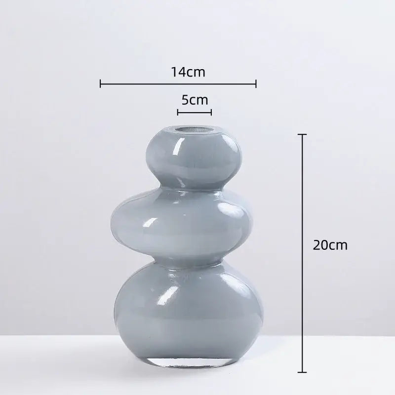 Amber Glass Terrarium Geometric Living Room Vase