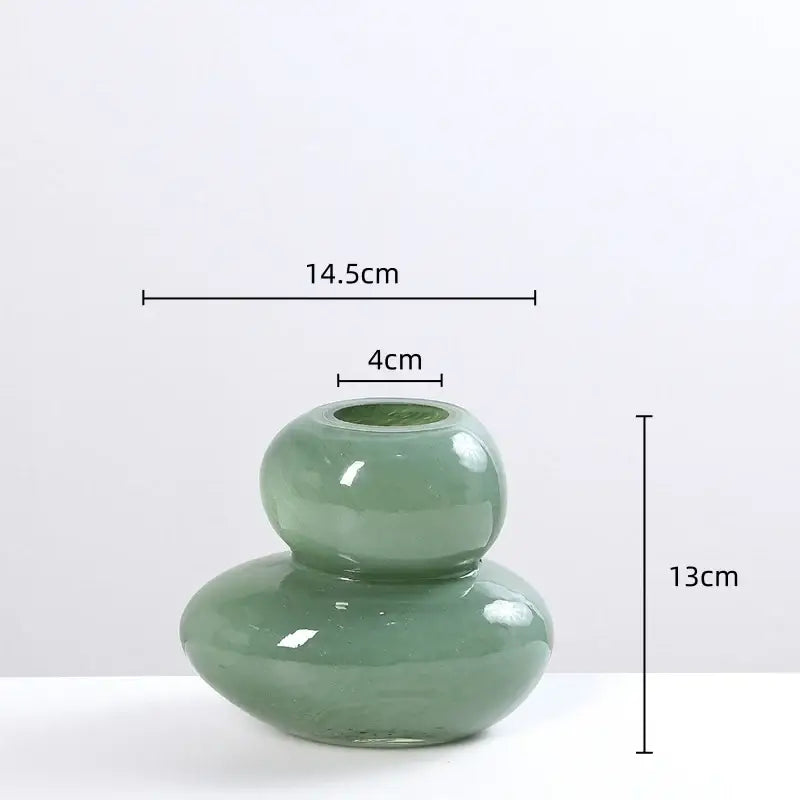 Amber Glass Terrarium Geometric Living Room Vase