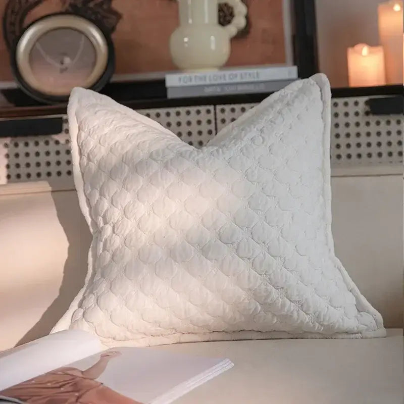 Black Cream Jacquard Pillow