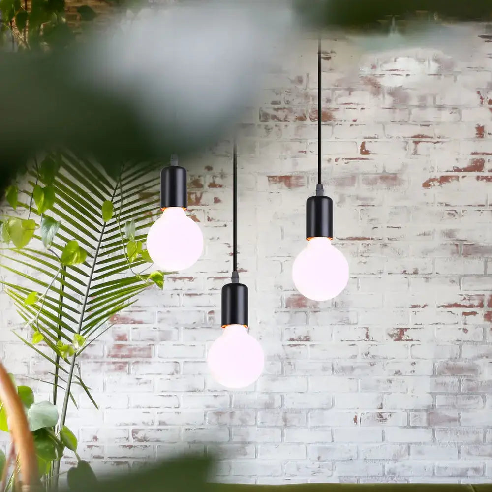 Black Iron 3-Light Chandelier