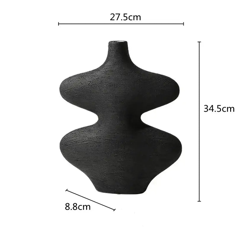 Black White Vase Set