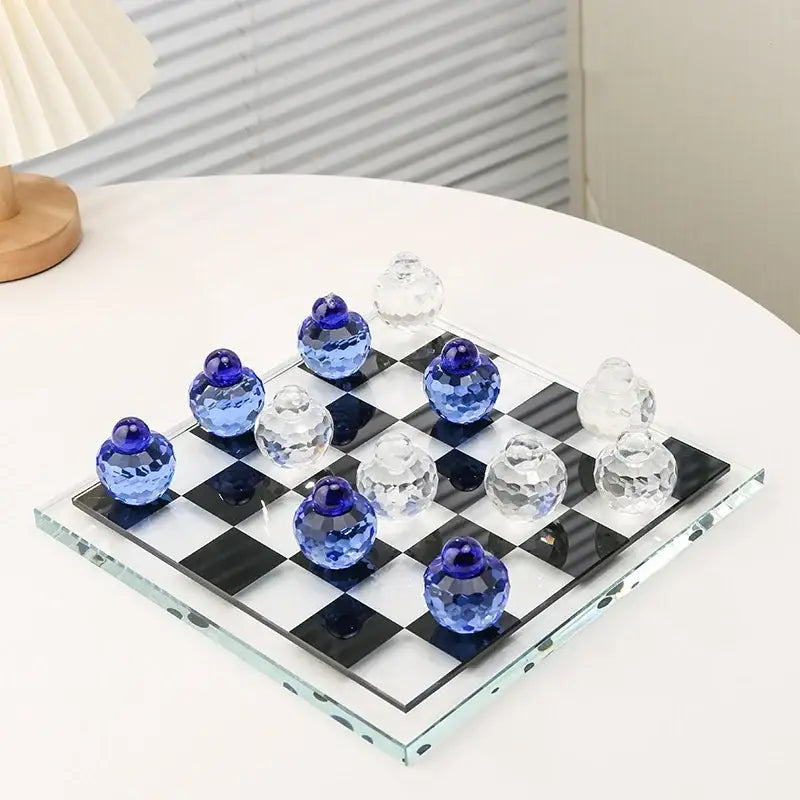 Blue Ceramic Remote Control Bedroom Table Lamp