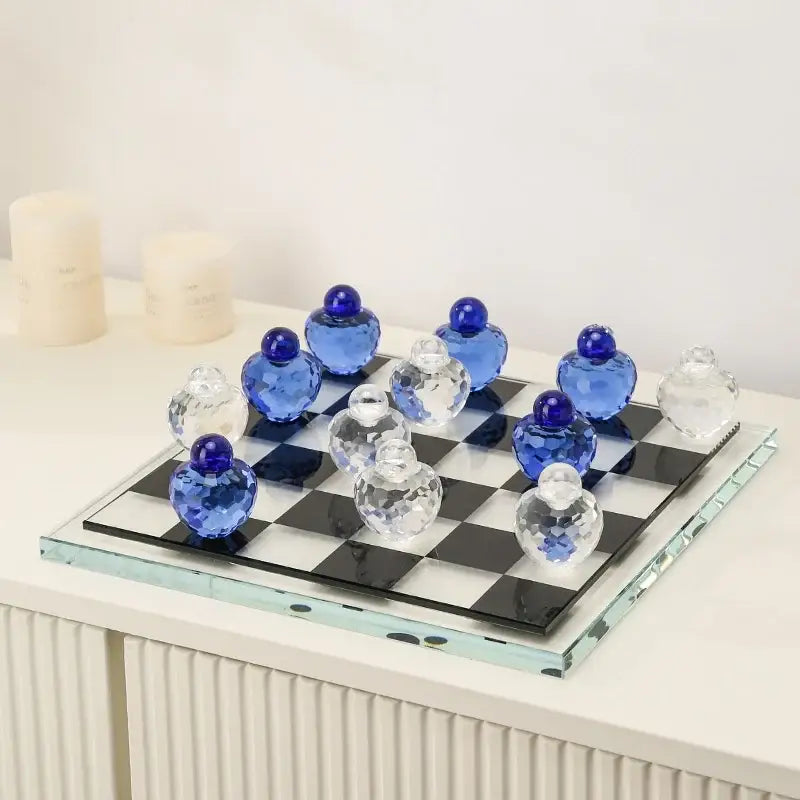 Blue Ceramic Remote Control Bedroom Table Lamp