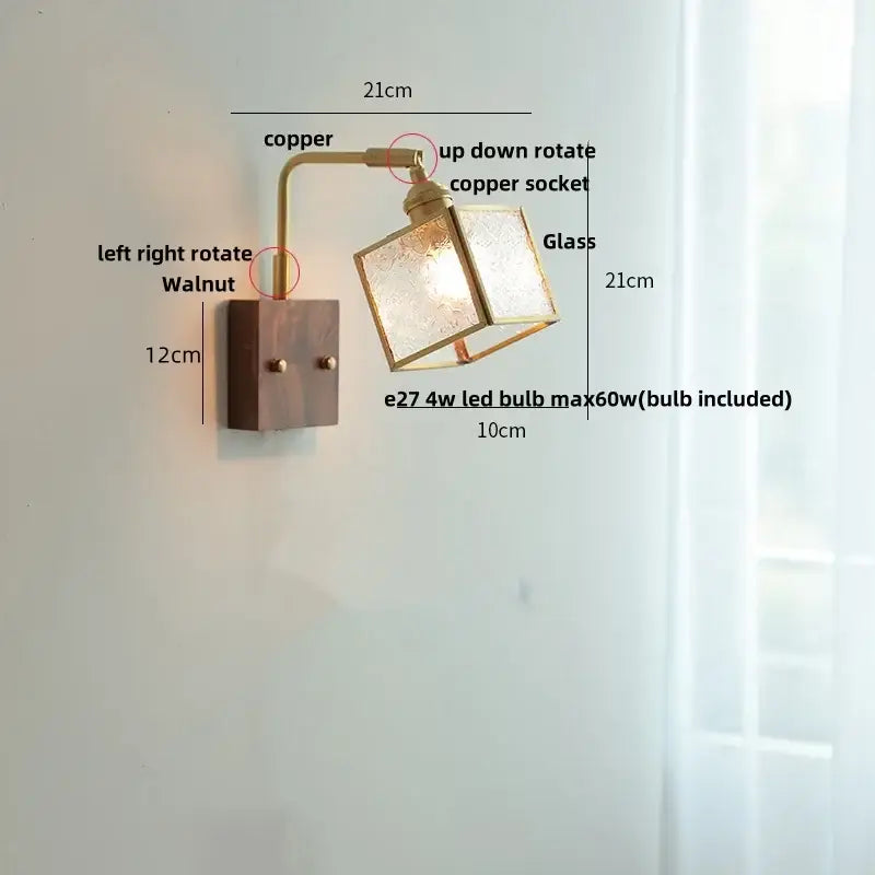 Blue Brass LED Sconce