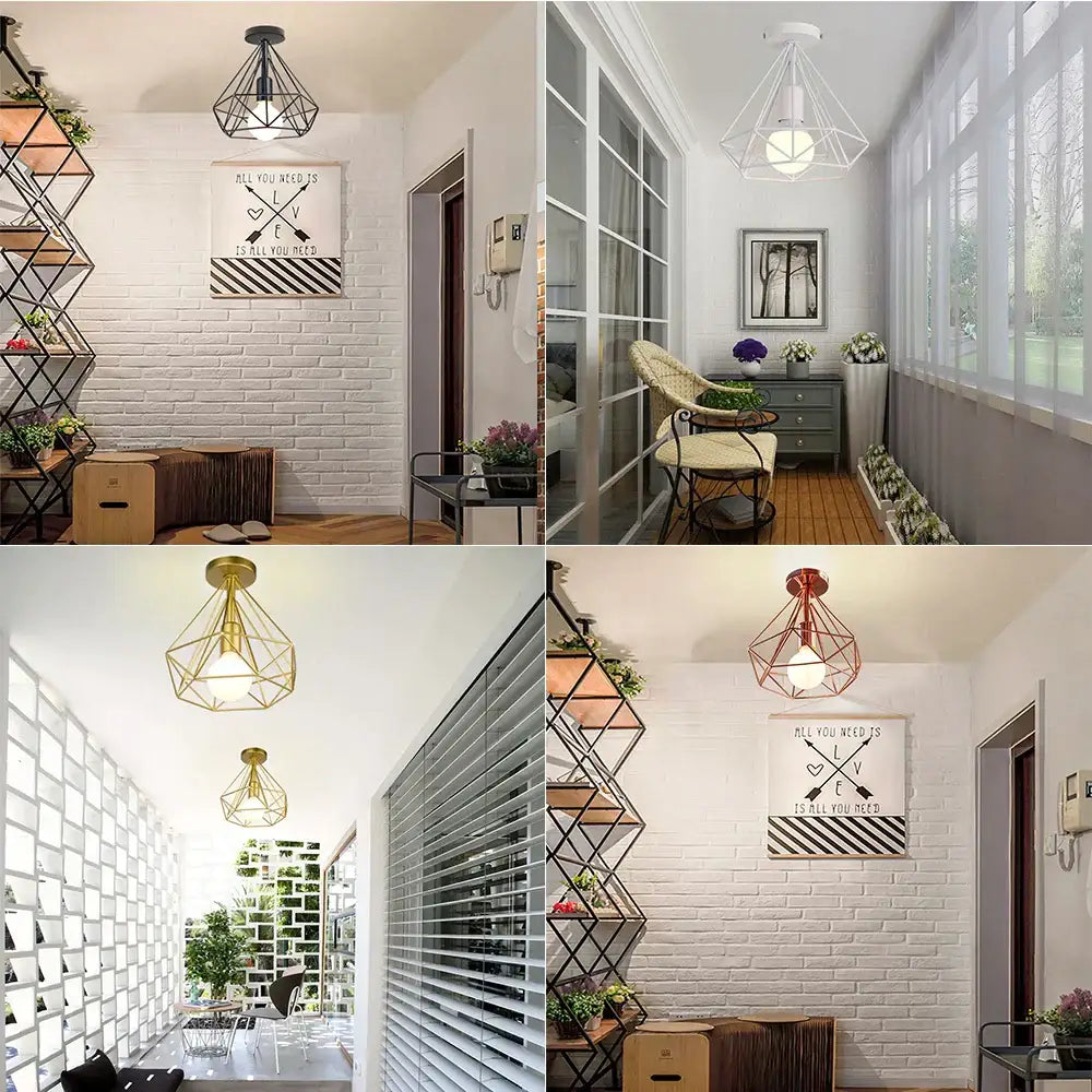 Iron Cage Ceiling Light