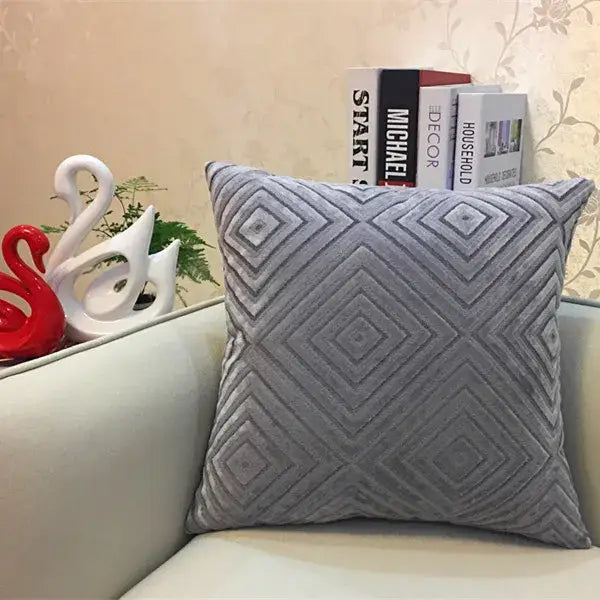 Grey Chenille Cushion Cover