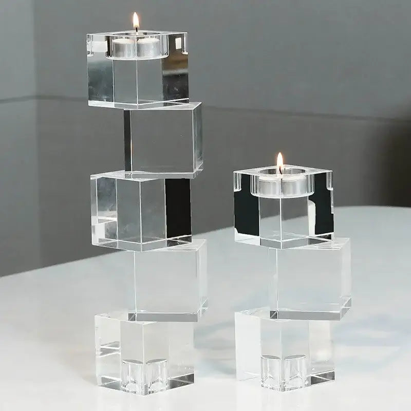 Crystal Glass Candle Holder