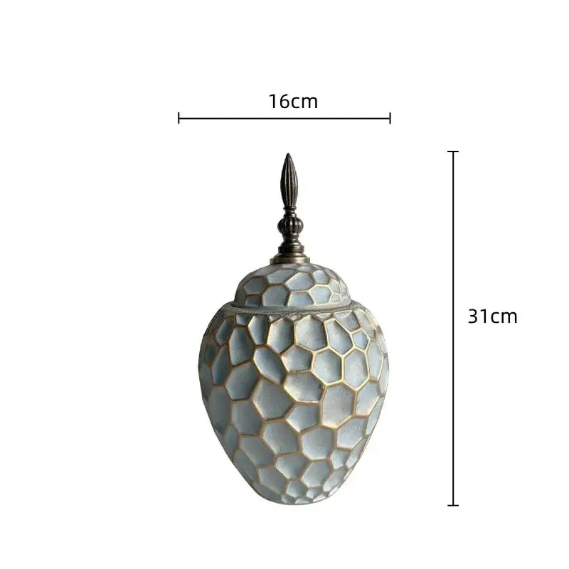 Gray Diamond Ceramic Vase