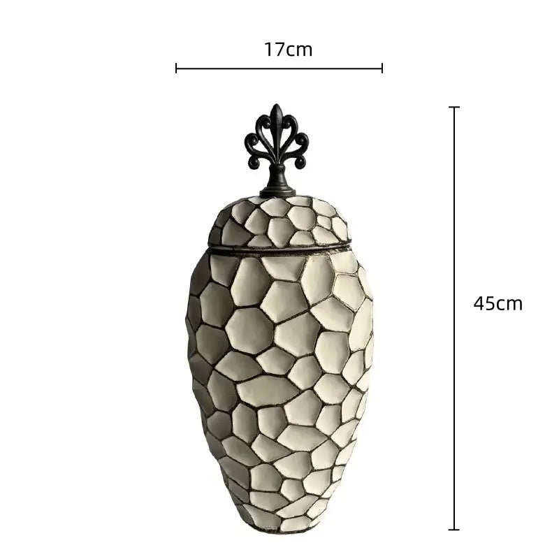 Gray Diamond Ceramic Vase