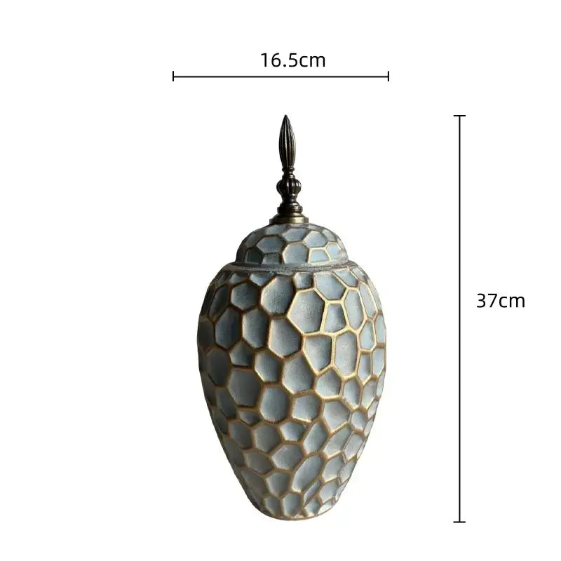 Gray Diamond Ceramic Vase
