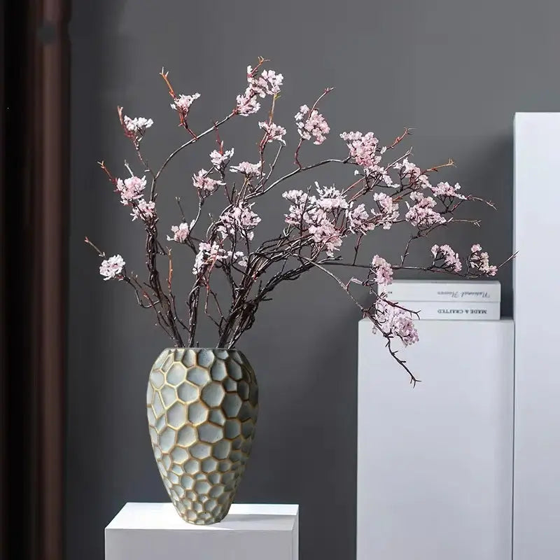 Gray Diamond Ceramic Vase