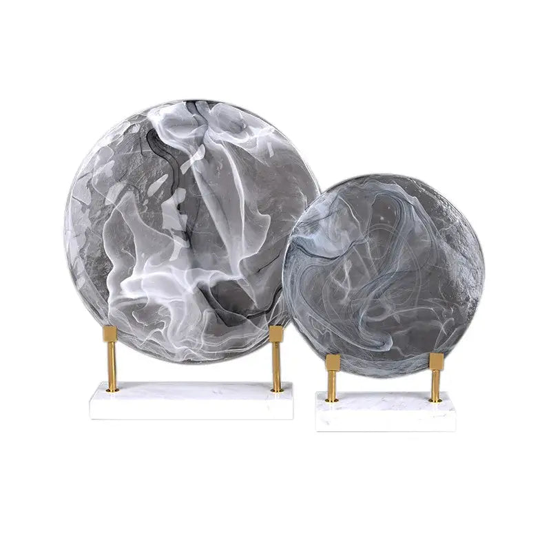 Marble Glass Orb Figurines