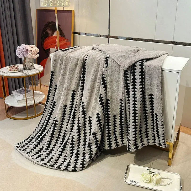 Gray Lamb Fleece Blanket