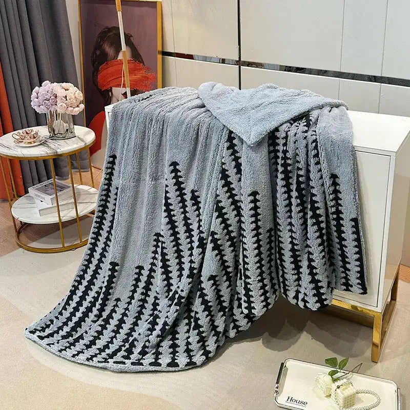Gray Lamb Fleece Blanket