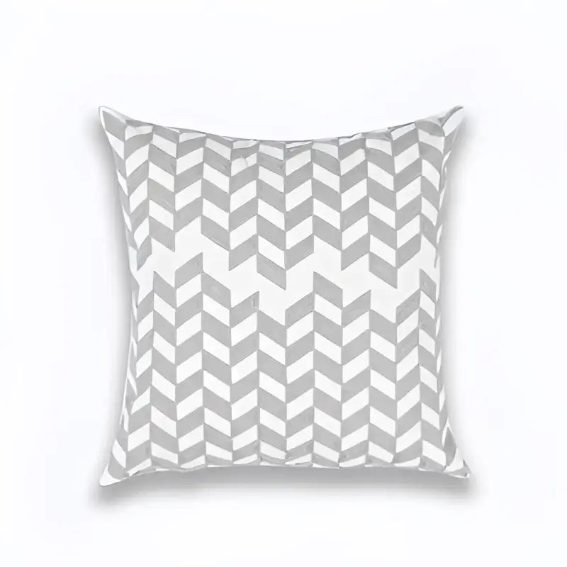 Grey Geometric Cushion Cover