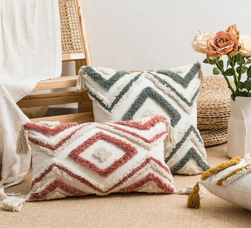 Boho Geometric Cushion Cover