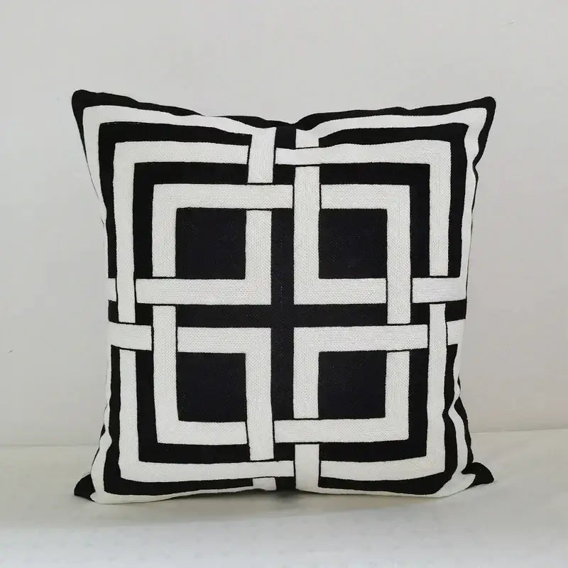 Black Grey Cushion Cover