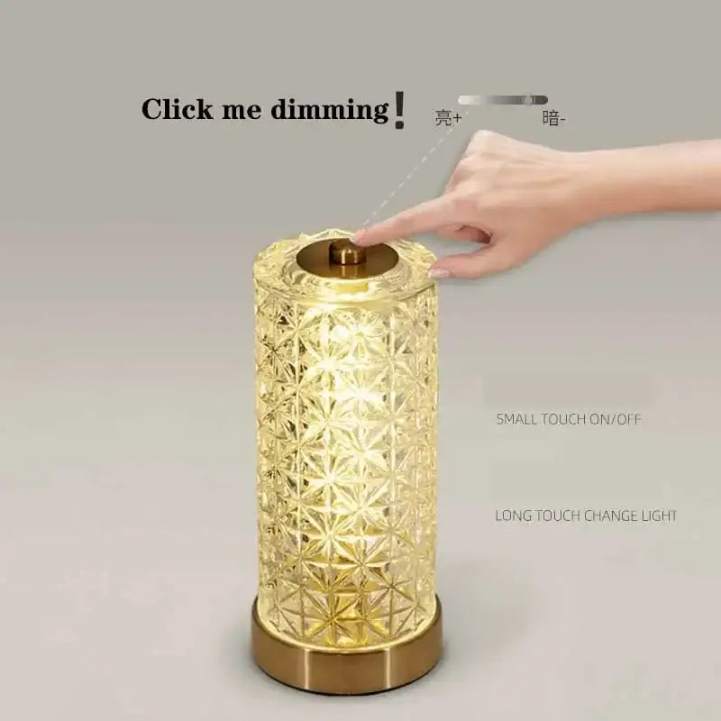 Crystal Glass Table Lamp
