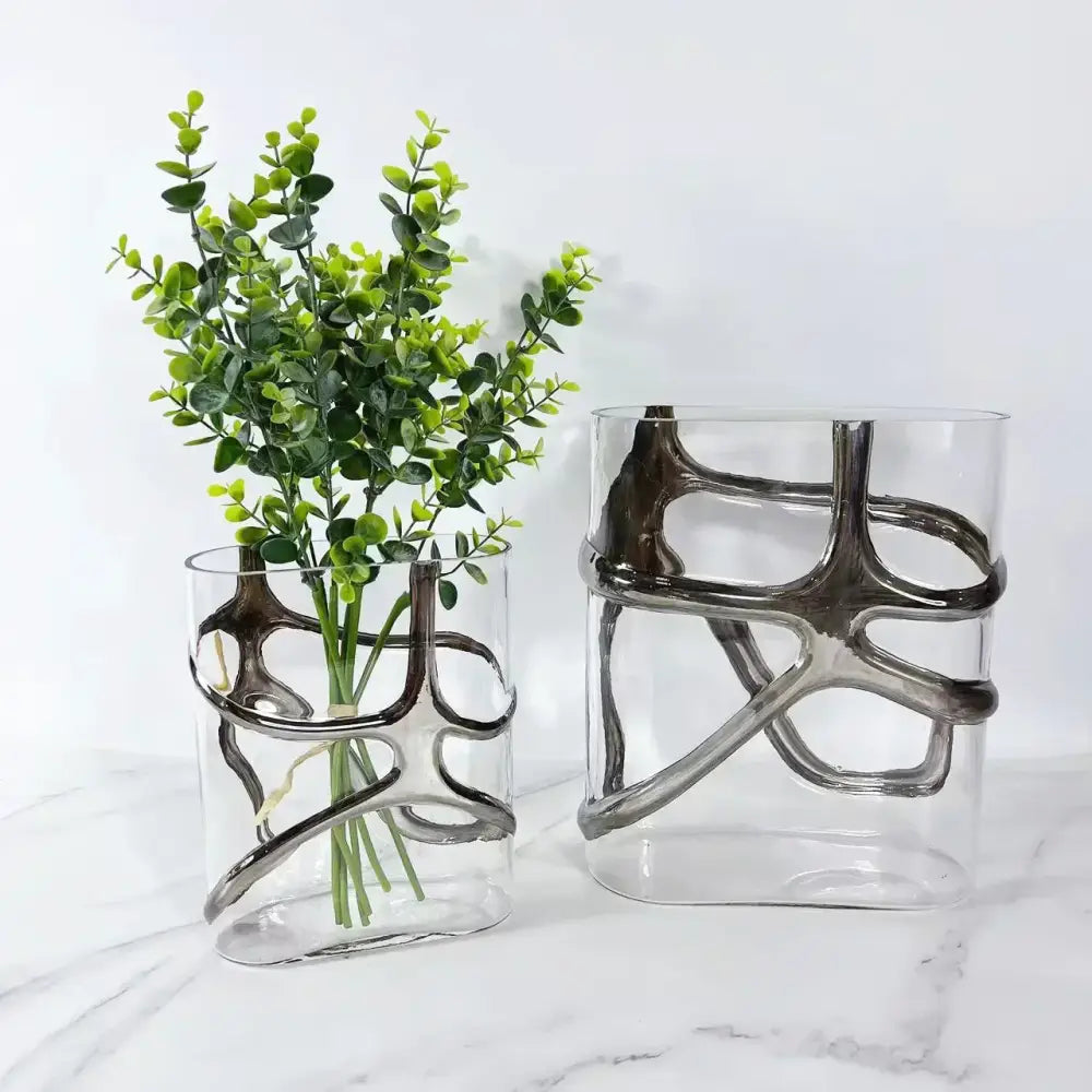 Gold Edged Glass Vase