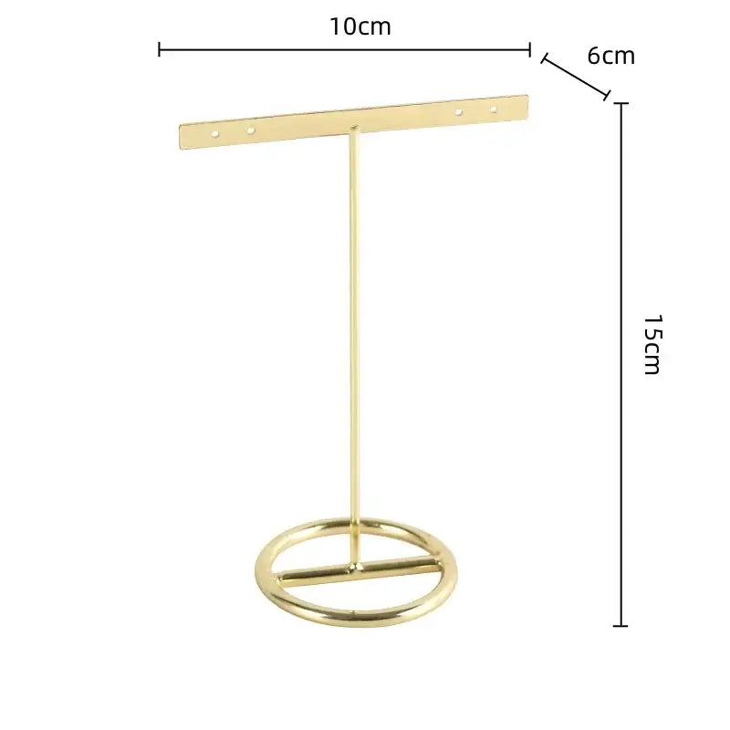 Gold Geometric Jewelry Stand
