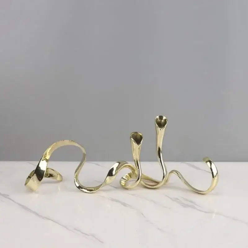 Gold Silver Geometric Candlestick