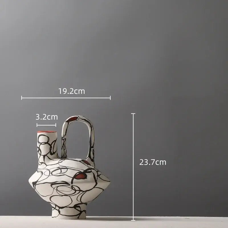 Graffiti Ceramic Vase Terracotta