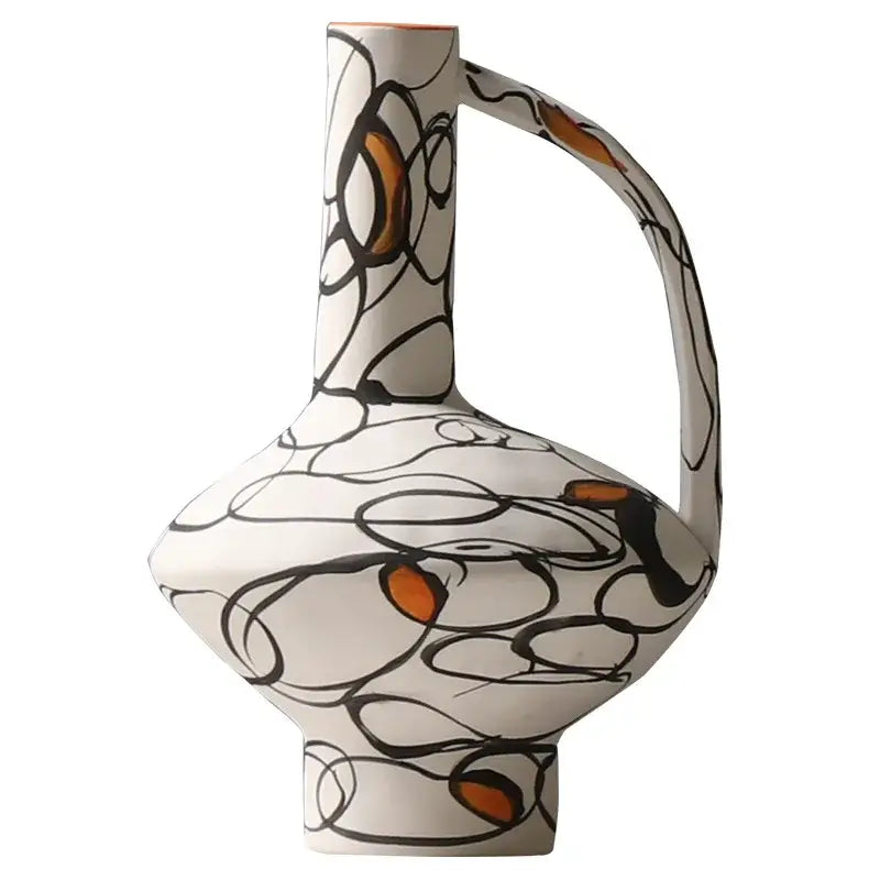 Graffiti Ceramic Vase Terracotta