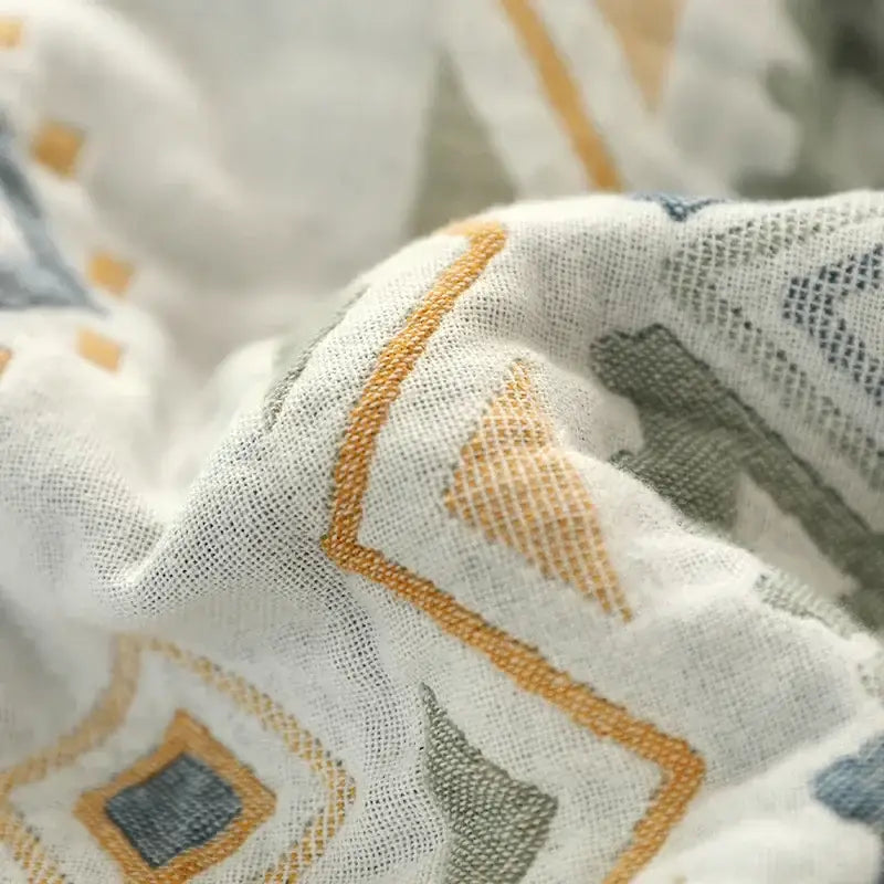 Gray Mustard Cotton Blanket