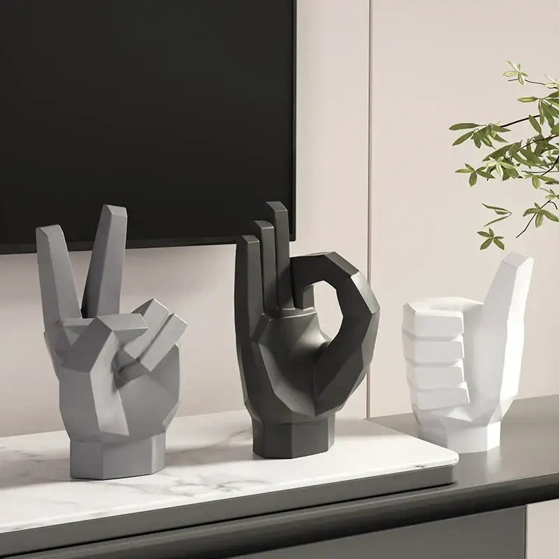 Gray Black Gesture Sculpture