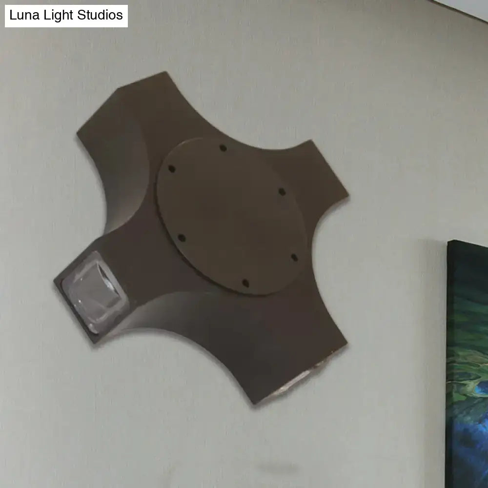 Bronze Geometric Wall Sconce